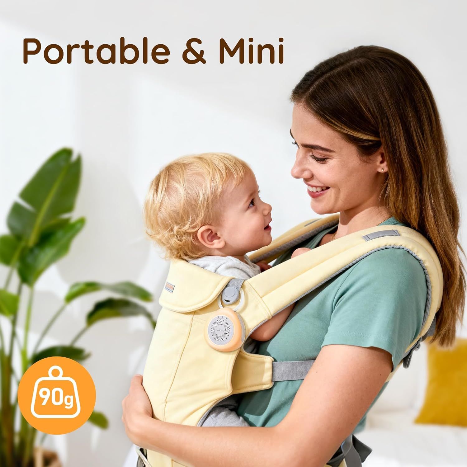 Easy@Home Machine à bruit blanc portable avec 30 sons relaxants, minuterie automatique et lumière de nuit | Idéal pour les bébés et les adultes, générateur de bruit blanc pour dormir et se détendre