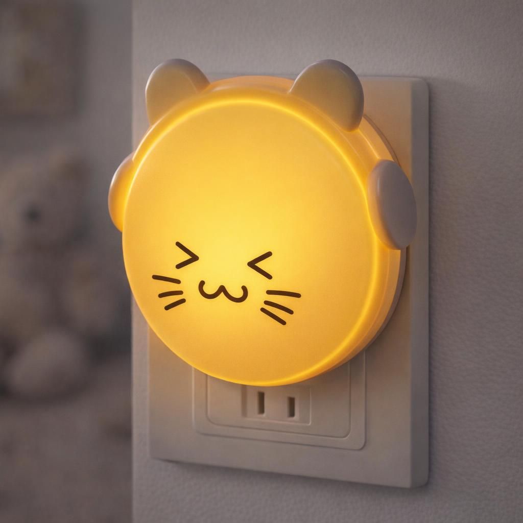 Annmore Veilleues Enfant sur Prise Lampe Bebe Chambre Veilleuse Chat