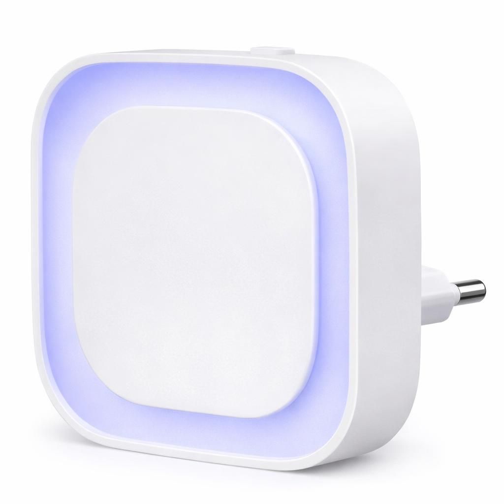 2 Pcs Veilleuse LED Automatique, Lampe de Nuit à Capteur Crépusculaire, 3 niveaux de luminosité Dimmmable Veilleuse Enfant avec Prise, pour Couloir, cuisine, salle de bains, Bleu