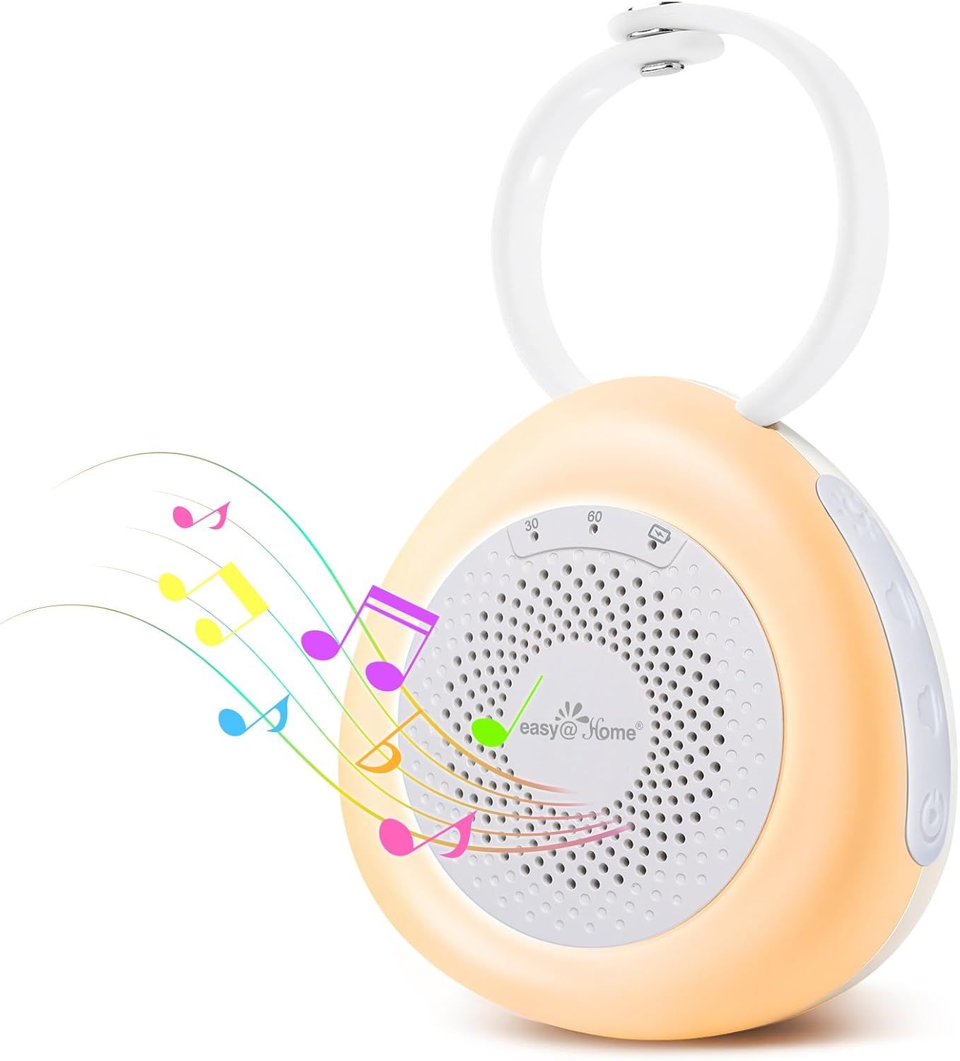 Easy@Home Machine à bruit blanc portable avec 30 sons relaxants, minuterie automatique et lumière de nuit | Idéal pour les bébés et les adultes, générateur de bruit blanc pour dormir et se détendre