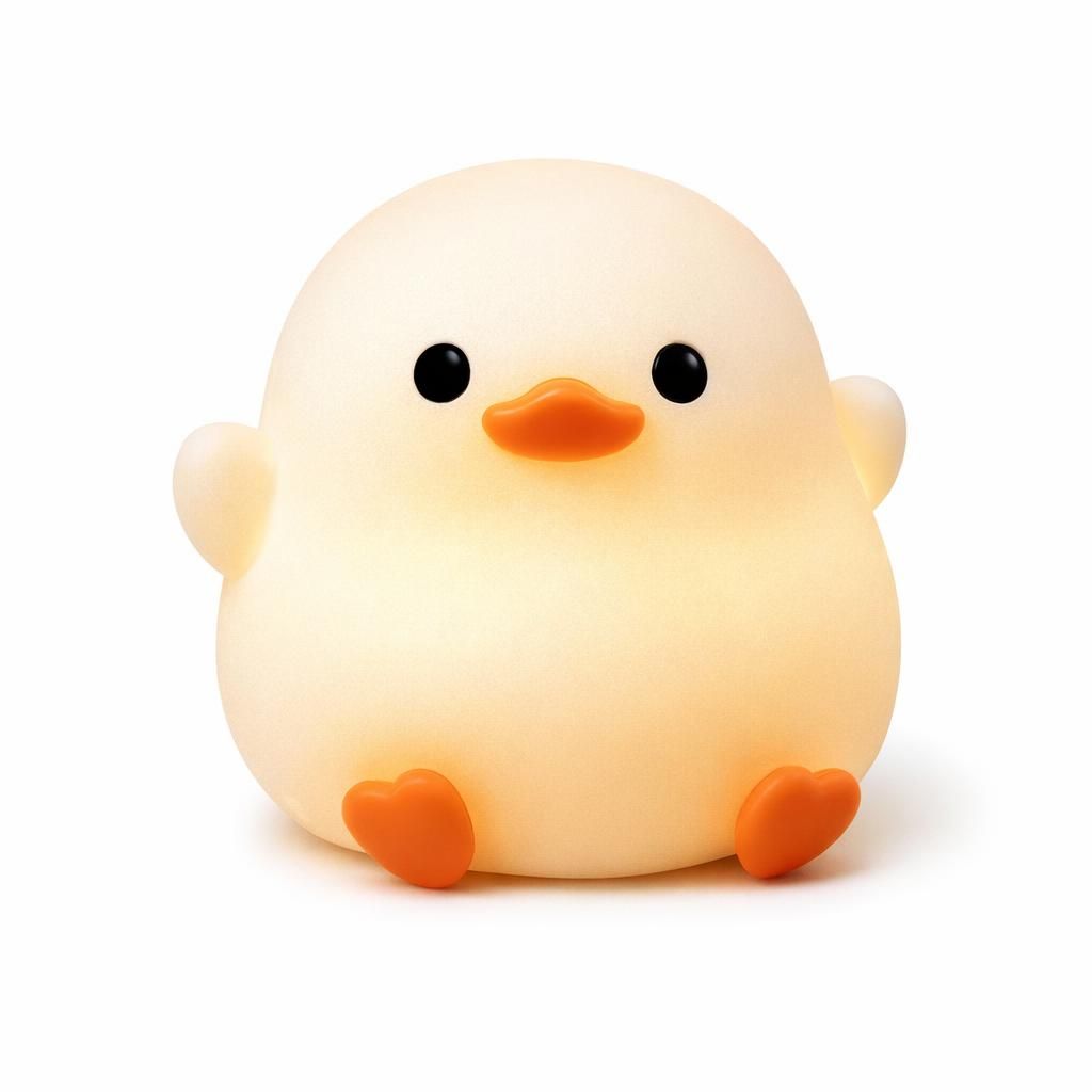 Amaredom DoDo Canard Veilleuse, Veilleuse pour Enfants en Silicone à Lumière Variable, Lampe de Chevet avec Minuterie et Commande Tactile pour Enfant Adulte Chambre Décoration Cadeau Nouveau-né