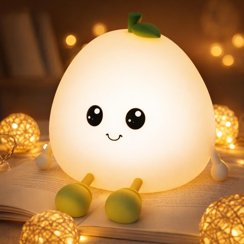 Veilleuse Enfant Rechargeable Veilleuse Bébé Lampe, 3 Intensités Réglables LED Filles, Silicone Lampe de Chevet Tactile pour Enfants Adulte Chambre Décoration Nouveau-né,Cadeau