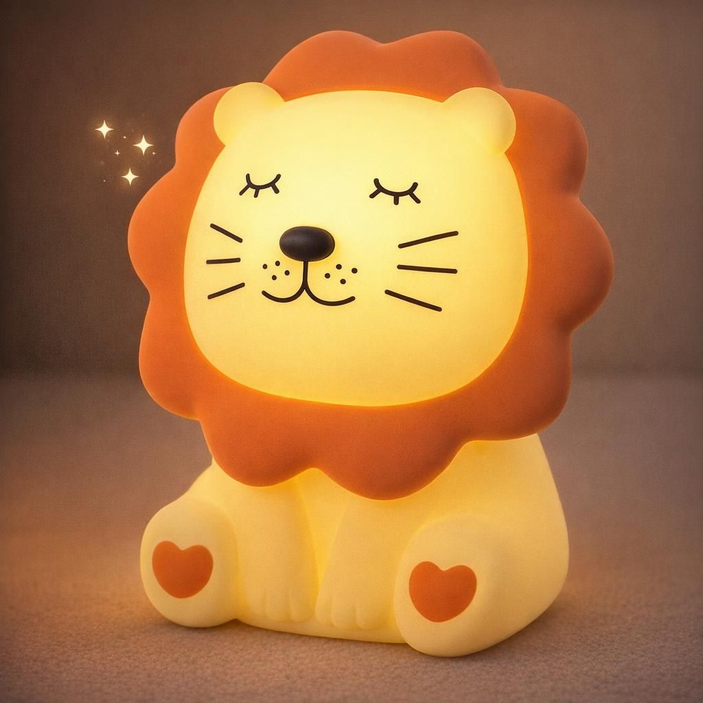 Veilleuse pour enfants, 7 couleurs, veilleuse en silicone pour enfants, 3 niveaux de luminosité, antireflet rechargeable pour chambre d'enfant, lampe de chevet mignonne et moelleuse