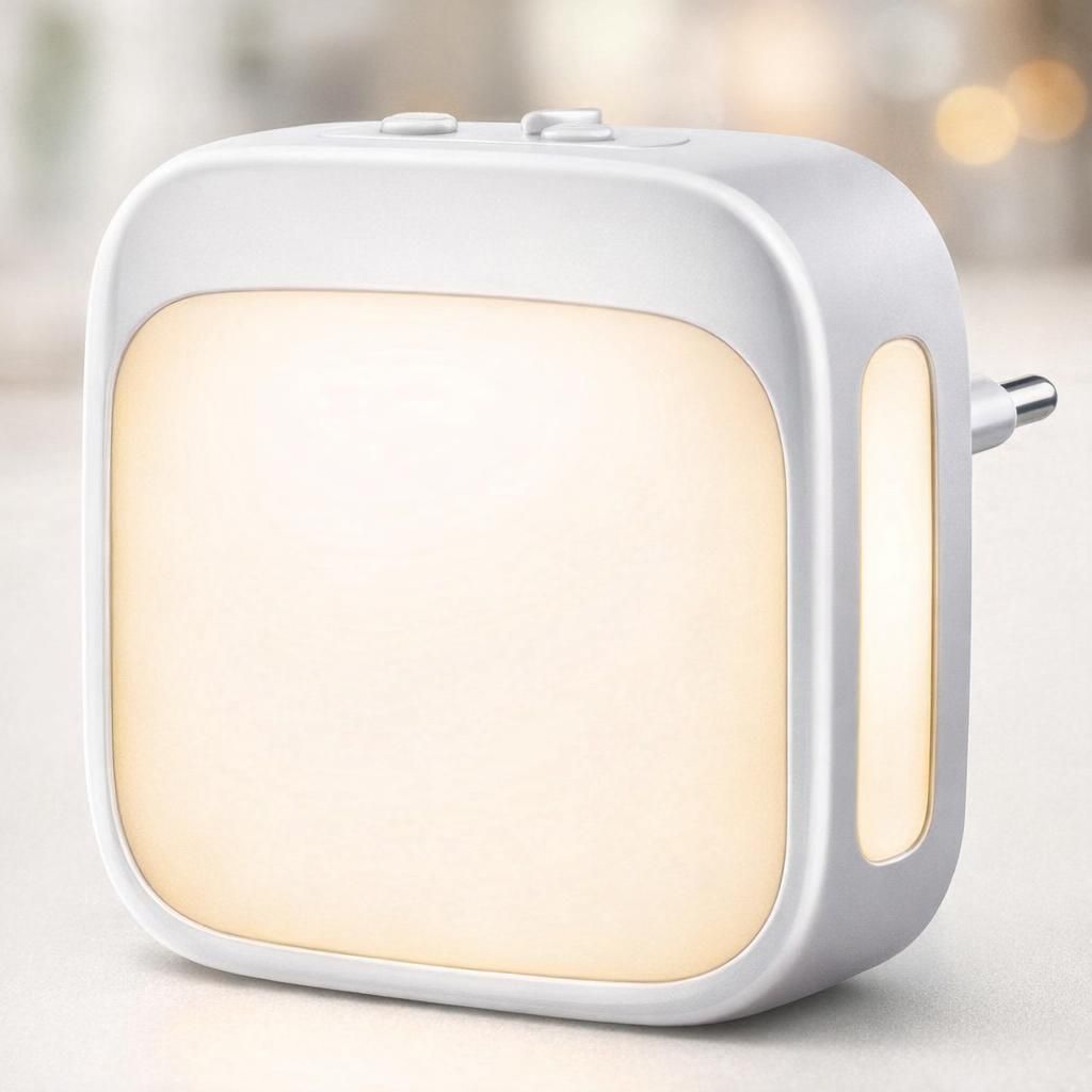 Veilleuse Prise Electrique, Lot de 2 Veilleuses LED avec Capteur de Crépuscule, Luminosité réglable, Veilleuse Enfant pour Chambre, Cuisine, Couloir, Escalier, Salon, Blanc Chaud