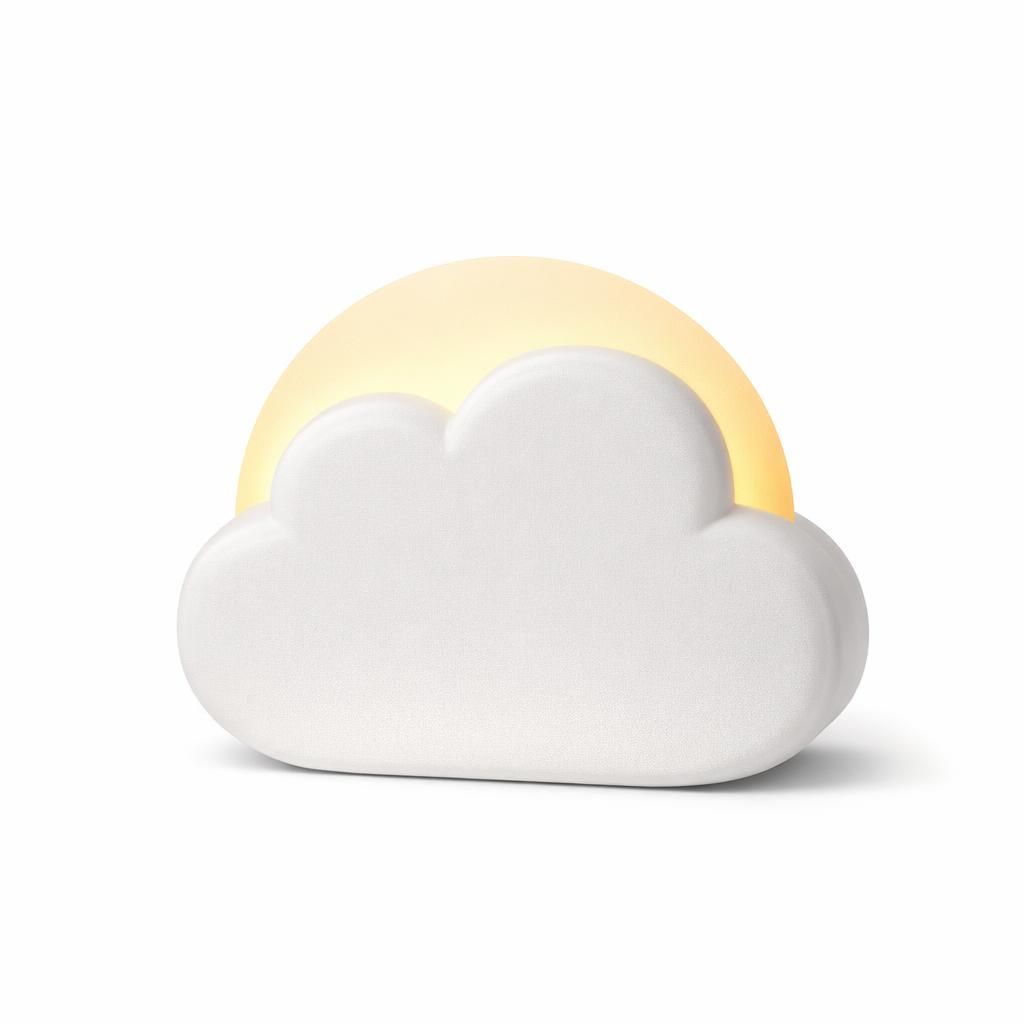 Diboniur Veilleuse Nomade Portable Rechargeable - Nuage pour Allaitement, Lampe Chevet Enfant, Lumière Décor Chambre Bébé, 4 Intensités Réglables (Blanc)