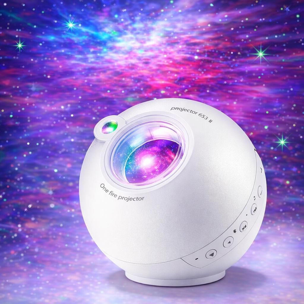 One Fire Projecteur Ciel Etoile LED Chambre, 15 Couleurs 360 Lumières Veilleuse Enfant Cadeau Ado Fille, 15 Bruit Blanc + Bluetooth Veilleuse Bébé Veilleuse Adulte, Lumiere LED Decoration Chambre