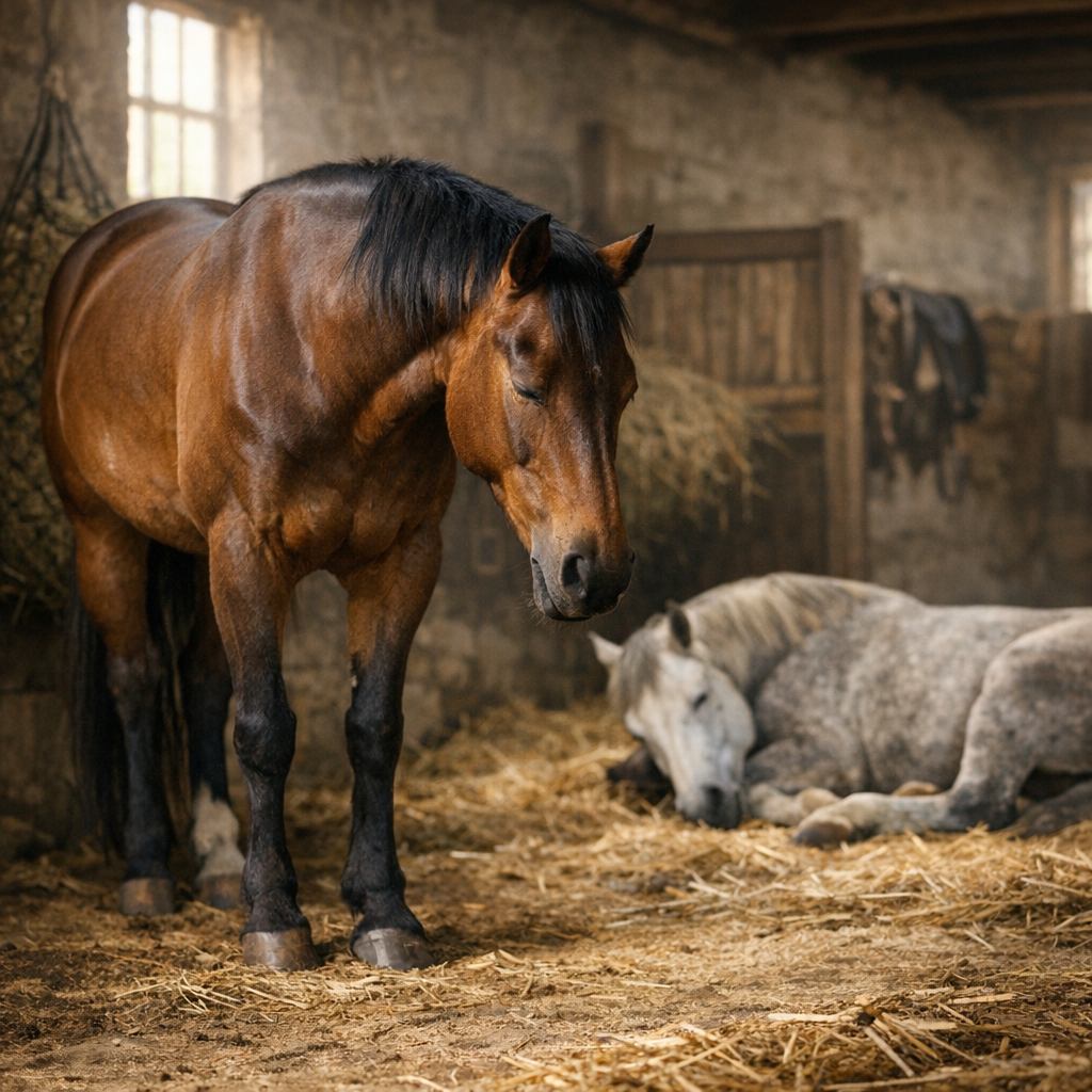 Pourquoi les chevaux dorment debout, mais pas tout le temps