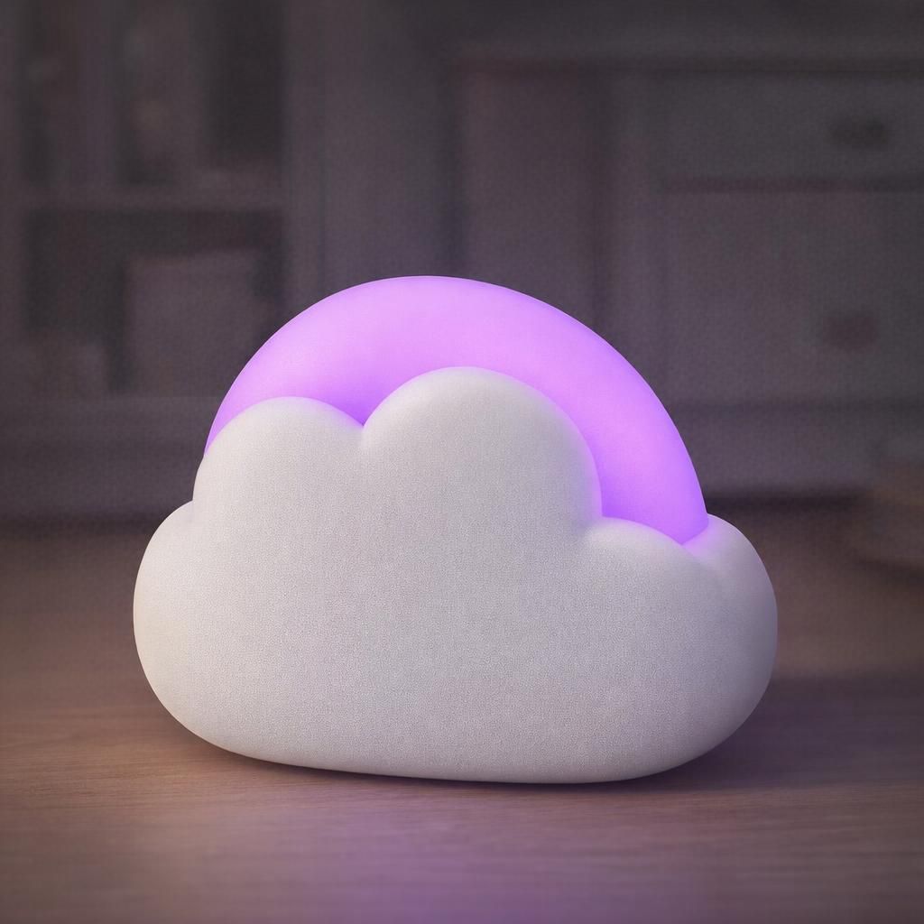 Wetry Veilleuse Enfant Nuage avec 7 Couleurs Lumineuses Lampe de Nuit Bébé Nomade avec Minuteur Lumière Maternité Cadeau Naissance Nouveau né