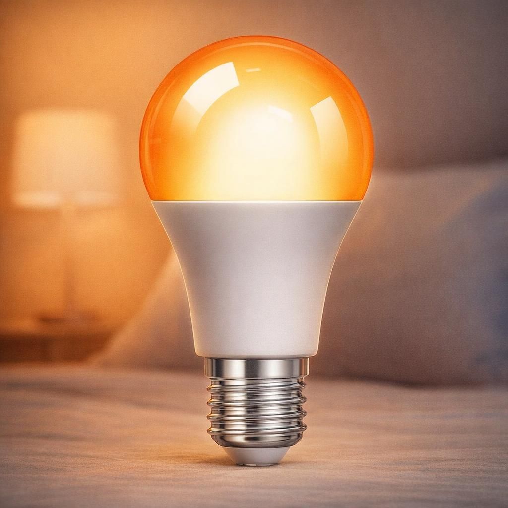 Aurahome Ampoule LED E27 2000K, Ambre Chaud Blocage de la Lumière Bleue Veilleuse LED 9W (60W Équivalent Lumière Chaude Doux pour Chambre à Coucher, Sommeil Sain, Lumière pour Chambre de Bébé, 2PCS