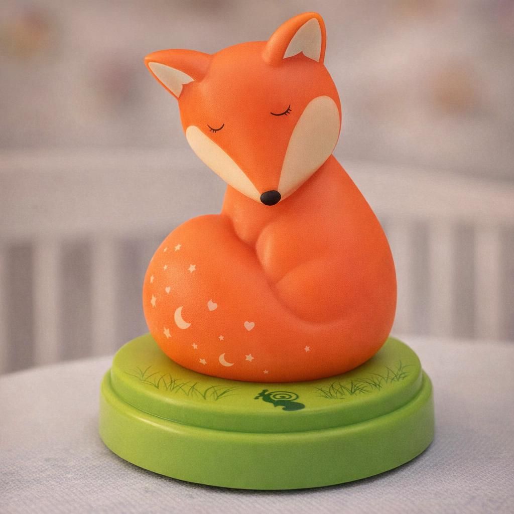 ANSMANN Veilleuse LED "Renard" – Veilleuse bébé à la lumière douce avec capteur tactile et minuterie – Mini lampe de chevet pour aider les petits bouts de choux à s'endormir