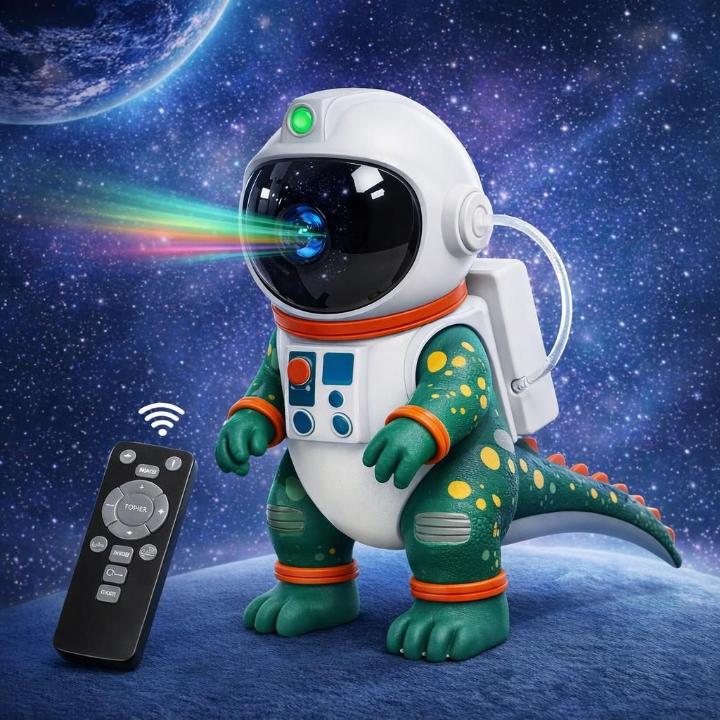 Astronaute Projecteur LED 360° – Projecteur Ciel Étoilé Galaxy, Veilleuse Nuit avec Télécommande et Minuterie, Décoration Chambre Enfant & Adulte, Idée Cadeau Spatiale