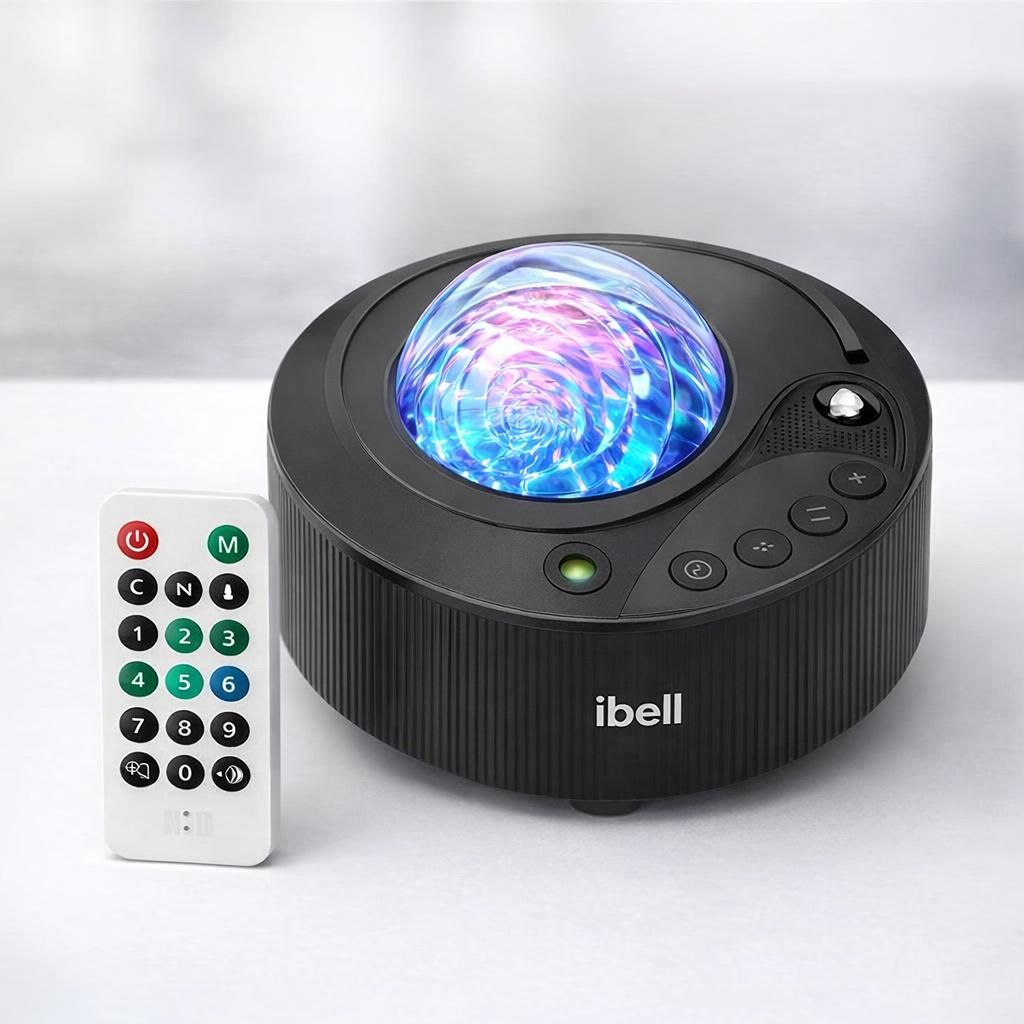 ibell LED Projecteur Ciel Etoile, 14 Couleurs Projecteur Galaxie Aurora avec Bruit Blanc et Télécommande, Veilleuse Enfant Cadeau Ado Fille, Veilleuse Bébé Adulte pour Les fêtes Décoration Chambre