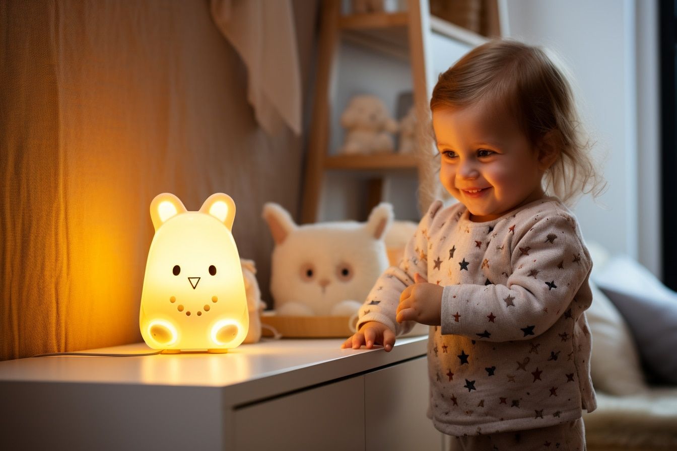 Veilleuse pour bébé alimentée par le secteur