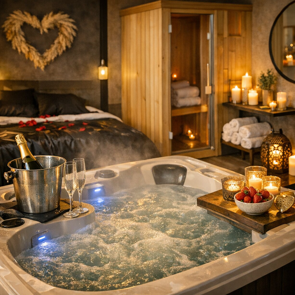 Ce que propose le logement&nbsp;: spa, jacuzzi et petits détails à vérifier