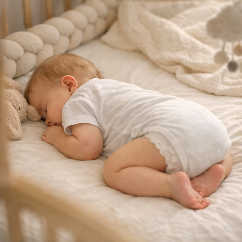 Bébé dort sur le côté ou sur le ventre&nbsp;: que faire sans paniquer&nbsp;?