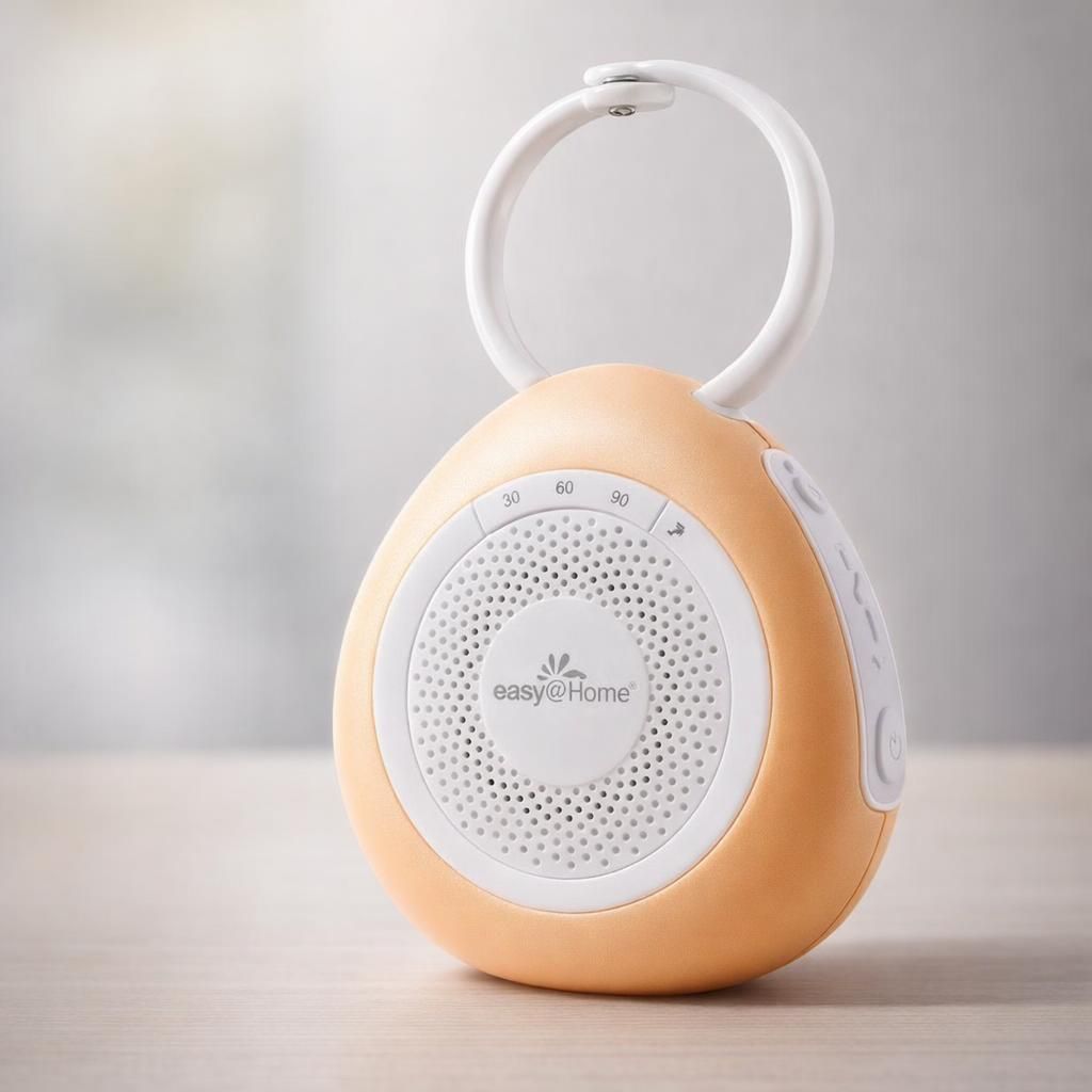Easy@Home Machine à bruit blanc portable avec 30 sons relaxants, minuterie automatique et lumière de nuit | Idéal pour les bébés et les adultes, générateur de bruit blanc pour dormir et se détendre