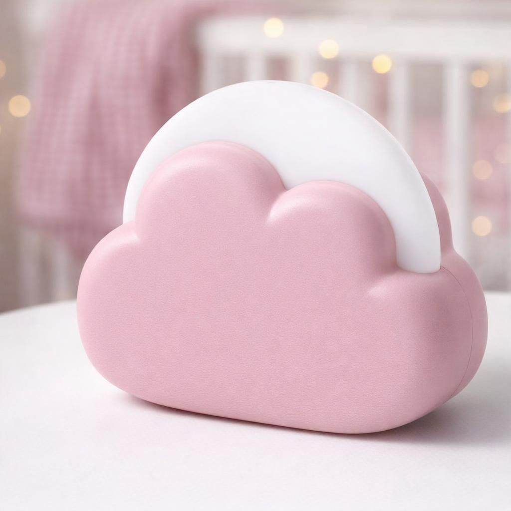 Veilleuse Enfant Rechargeable, Plastique LED Veilleuse Bébé Nomade Nuage, 4 Modes Lampe de Nuit Portable, Lampe de Chevet pour Chambre Enfant, Cadeau Naissance pour Fille Garçon (Rose)