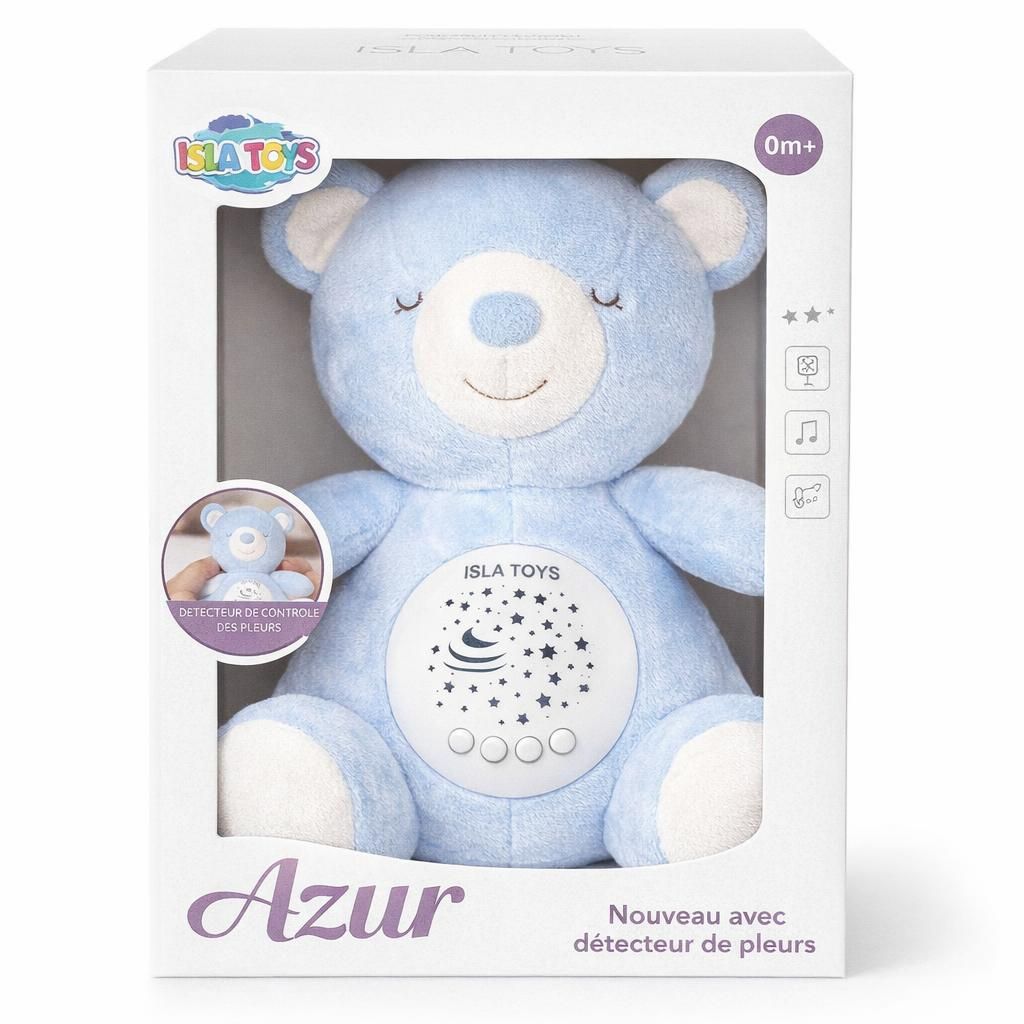 Doudou Ourson Veilleuse Coranique (Bleu - Azur)