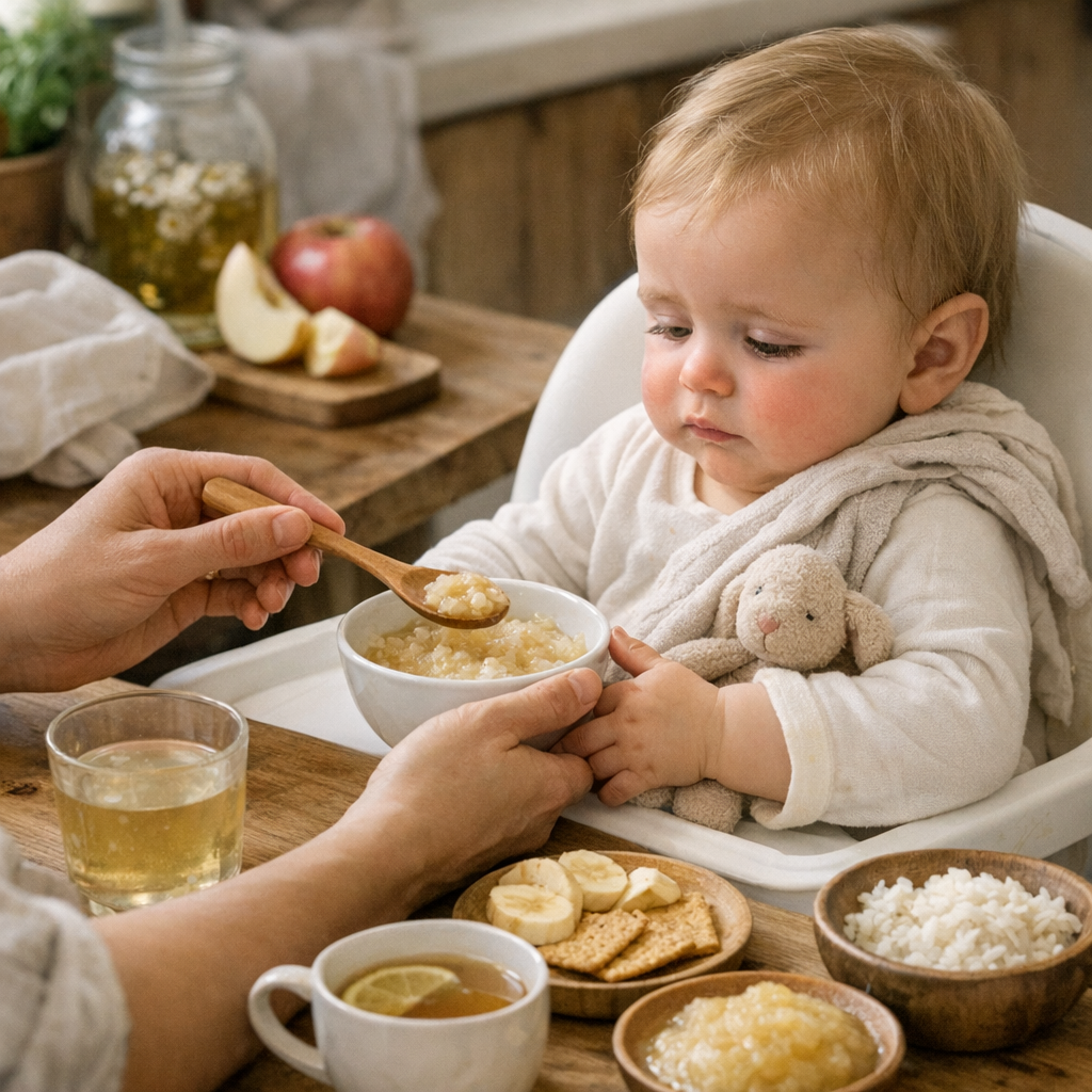 Que donner à manger à un bébé qui a la gastro ?