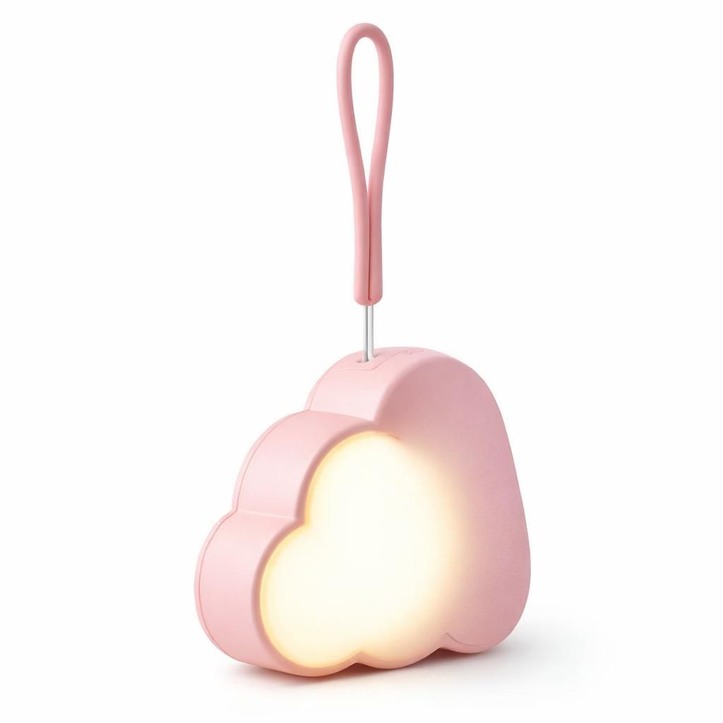 Annmore ABS Veilleuse Enfant Rechargeable Lampe de Nuit Nuage Nomade pour Allaitement Lampe Chevet Chambre Bébé Cadeau Naissance Fille, Rose