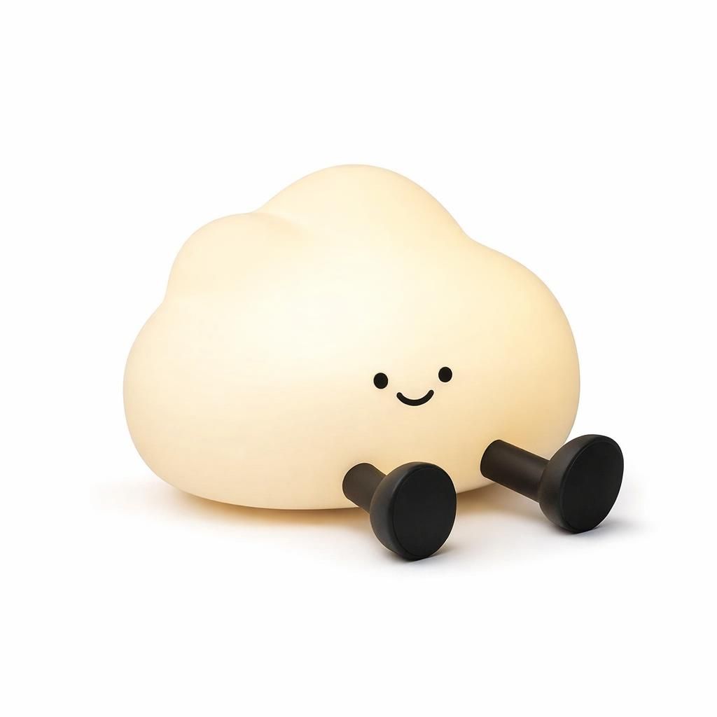 Lampe de Nuit en Silicone en Forme de Nuage, Lampe LED Tactile Dimmable, Lampe de Chevet Rechargeable avec USB, Lampe Souple pour Nursery, Décoration et Cadeaux pour Chambre d'Enfant(Cloud)
