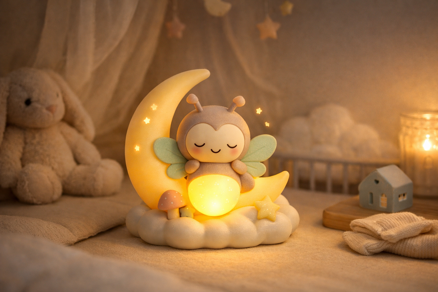 Veilleuse bébé : éclairage optimal pour le sommeil paisible de bébé luciole
