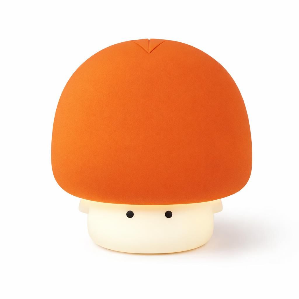 YISUN Veilleuse Enfant Bébé en Silicone Doux Champignon Rechargeable LED Lumière Douce pour Apaiser Naissance Baptême (Brun)